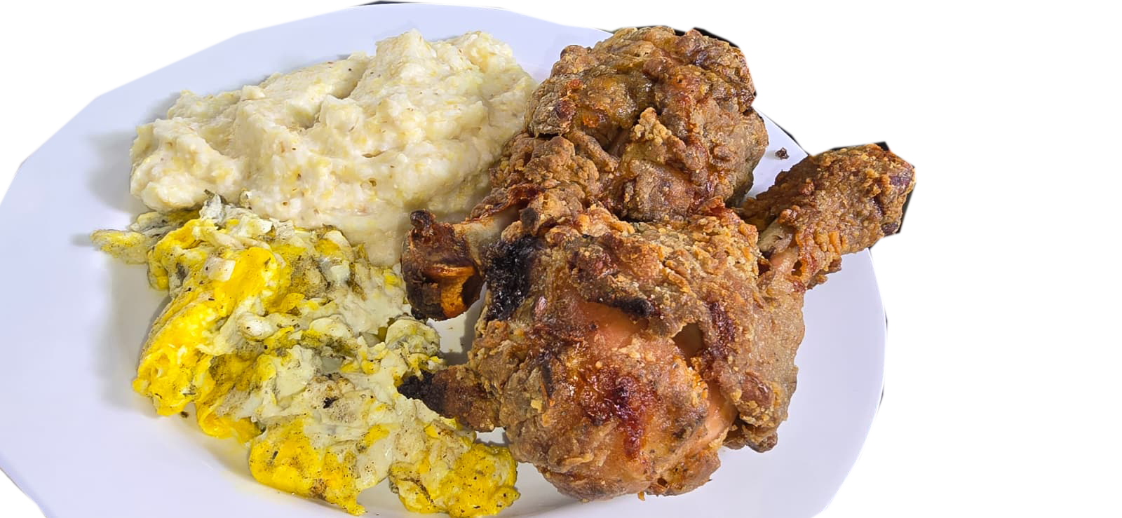Oven fried chicken grits and eggs